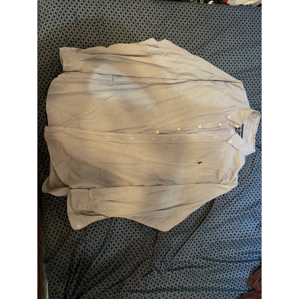 Men's XL Ralph Lauren 100% Cotton Blue Button Up Shirt